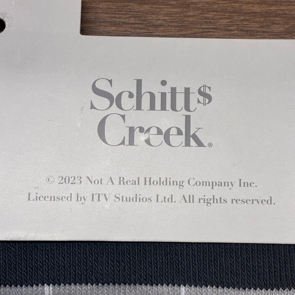Schitt's Creek Rosebud Motel Novelty Crew Socks Gray Casual - Picture 3 of 6